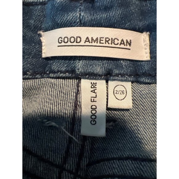 Good American Good Flare 2/26 Distressed Jeans - Picture 3 of 8